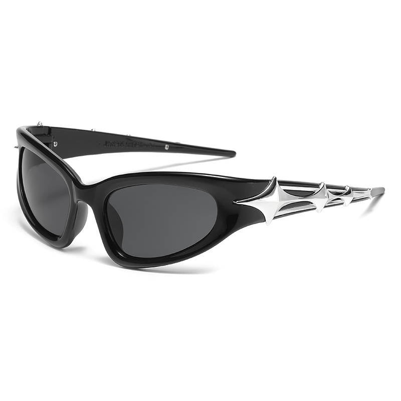 Y2K Cat Eye Star Statement Glasses
