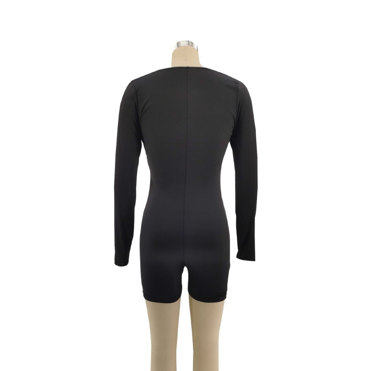 Women Clothing Pure Black Dress Women Jumpsuit Thick