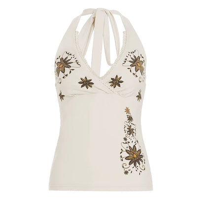 Minsa Floral Lace Halter Top