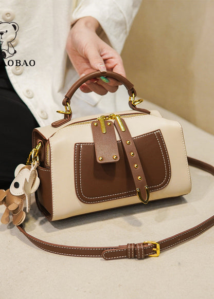Maple Charm - Two-Tone Structured Mini Satchel