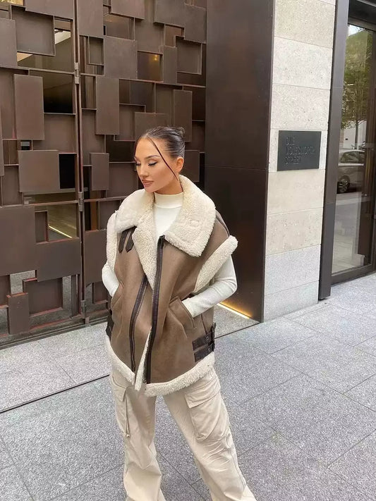Neda Fur Vest Coat