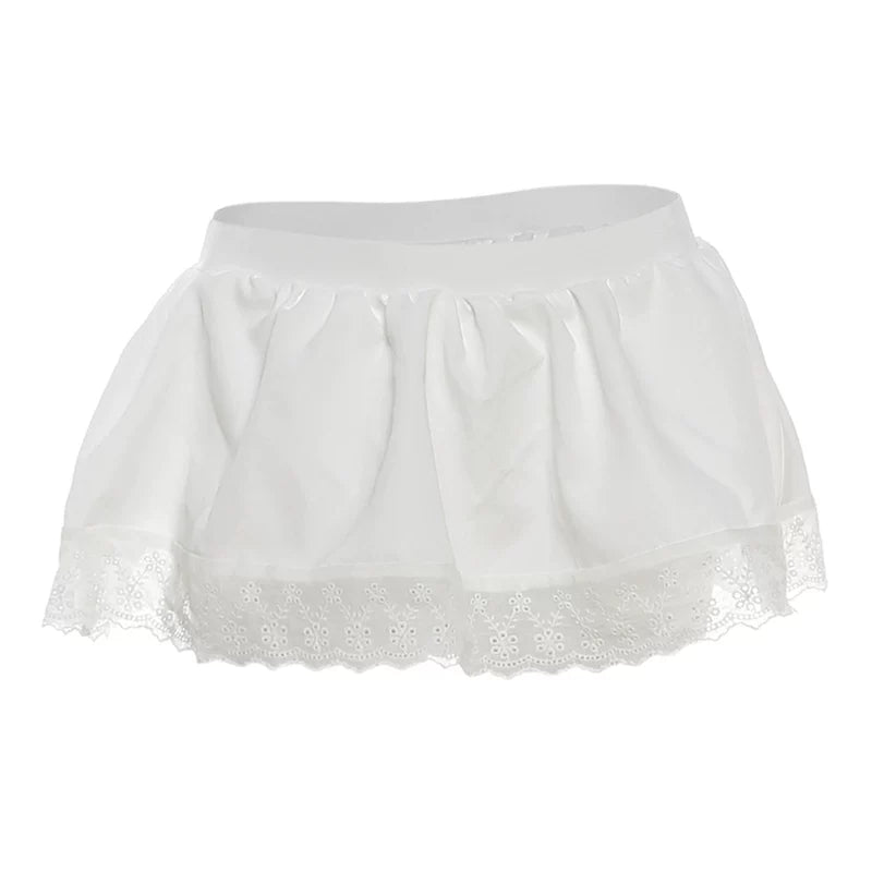 Lace Trim Cami Skirt Set