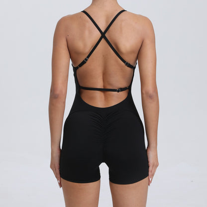 Peach Hip Raise Beauty Back Yoga Jumpsuit Women Outdoor Running Tight Sports Quick Drying Workout Clothes