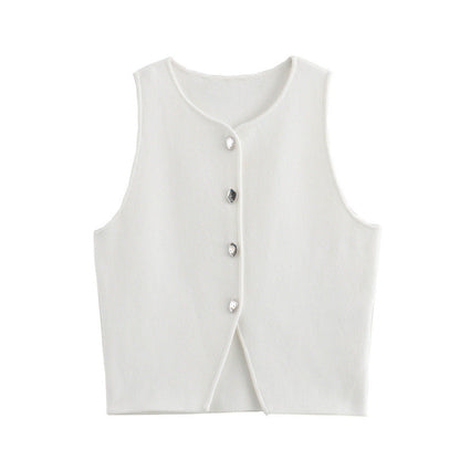 Novalee Cropped Knit Vest