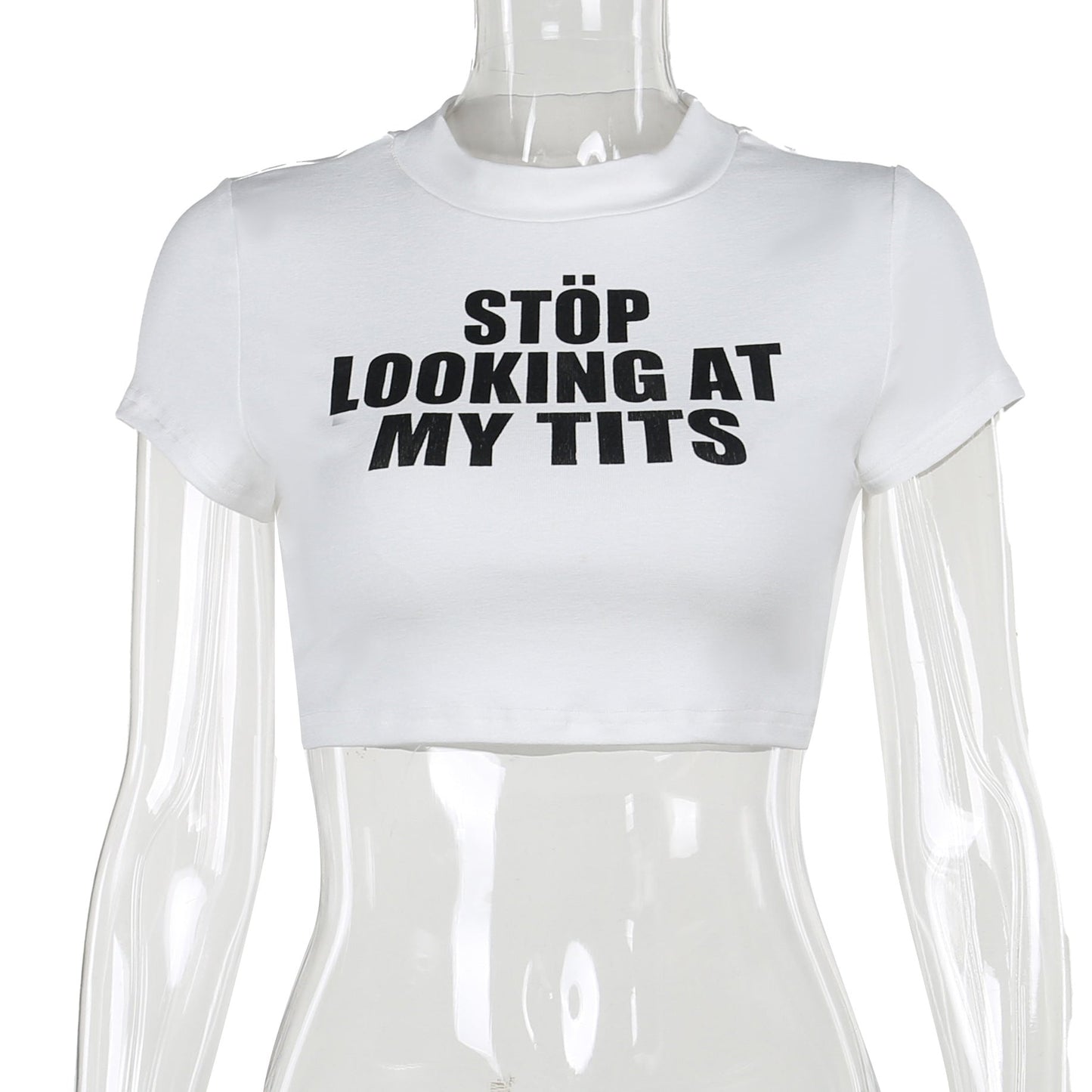 Autumn Sexy Cropped T shirt Casual Slim Fit All Match Letters Printed Minicoat Women Clothing