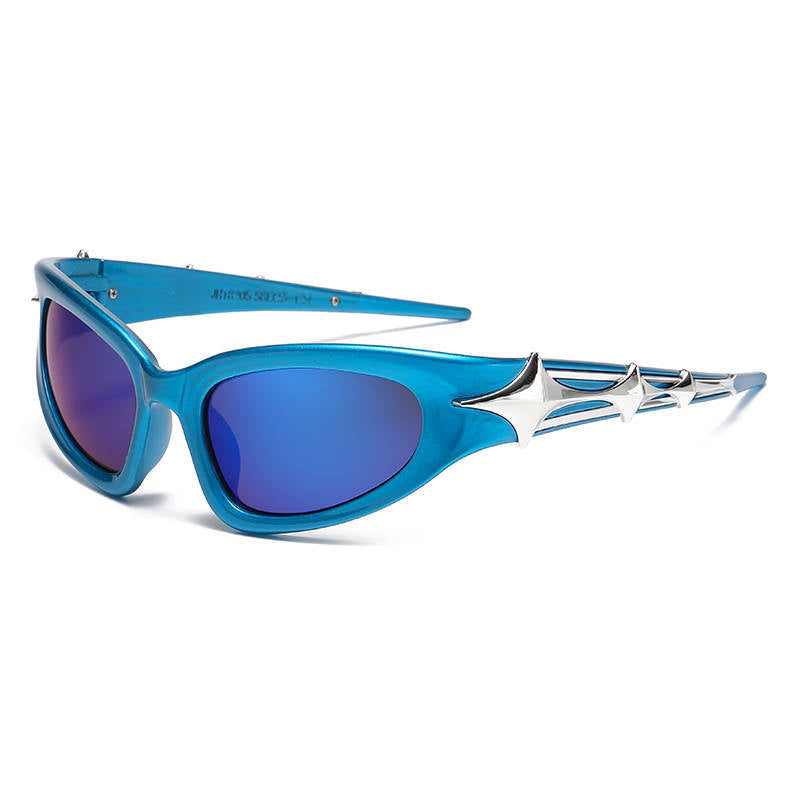 Y2K Cat Eye Star Statement Glasses