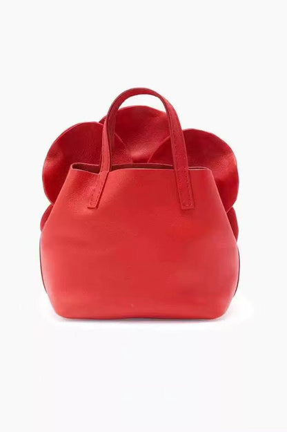 Bolso de mano de piel sintética con diseño floral