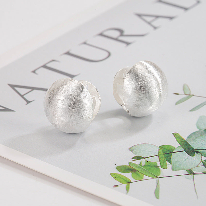 Minimalist Textured Ball Ear Cuff Earrings
