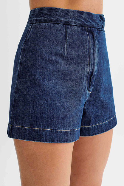 Abel Denim High Waist Relaxed Fit Shorts