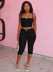 Ciara Lace Detail Pants Set