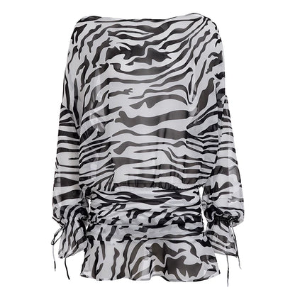 Arianna Zebra Print Mini Dress