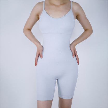 Seamless Jumpsuit Hip Lifting Solid Color Belly Contracting Jumpsuit Waist Shaping Clothes