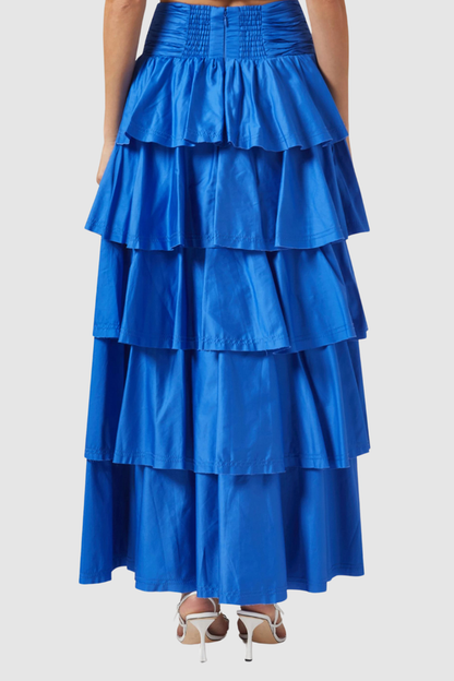 Conjunto de falda con volantes escalonados Ondine