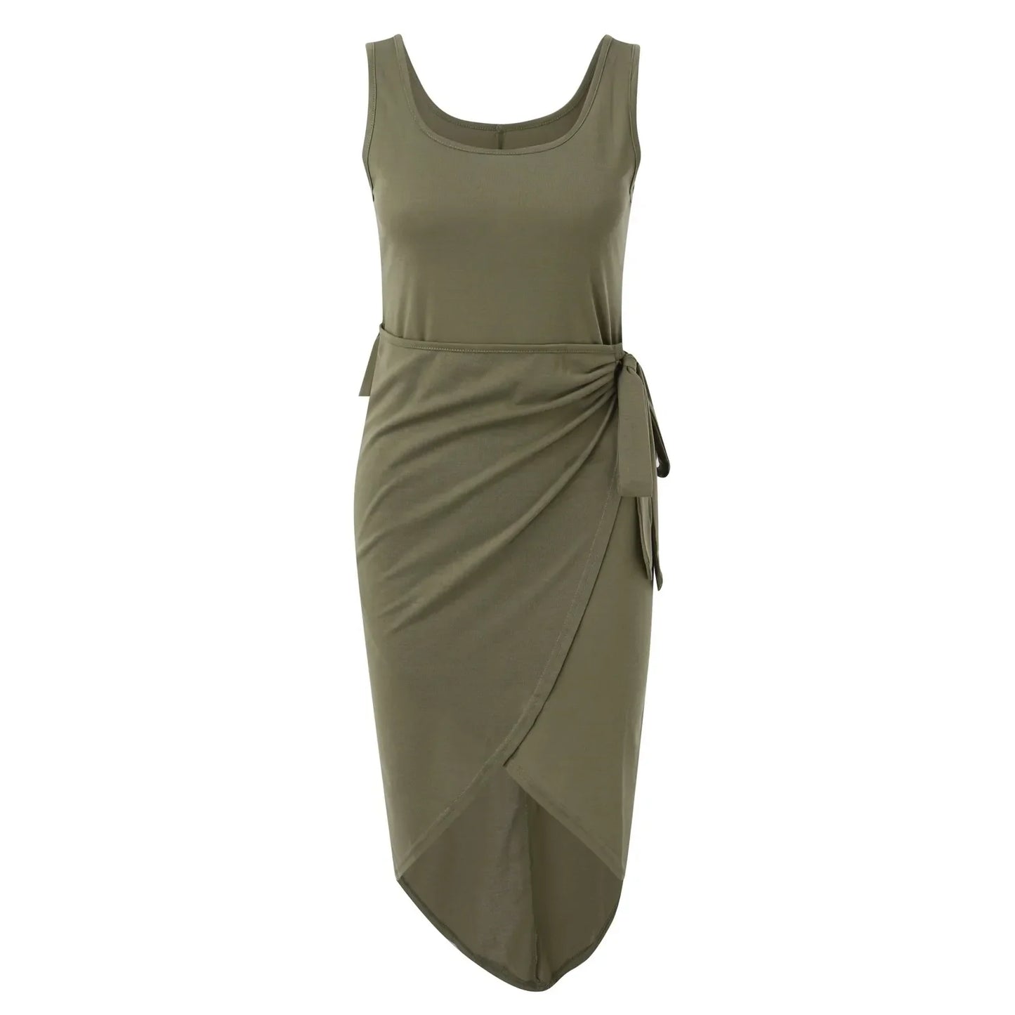 One Shoulder Cocktail Ladies Ruffle Wrap Ruched Bodycon Formal Wedding Guest Female Robe Midi Dress