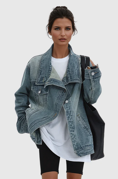 Skylin - Chaqueta vaquera artística para mujer