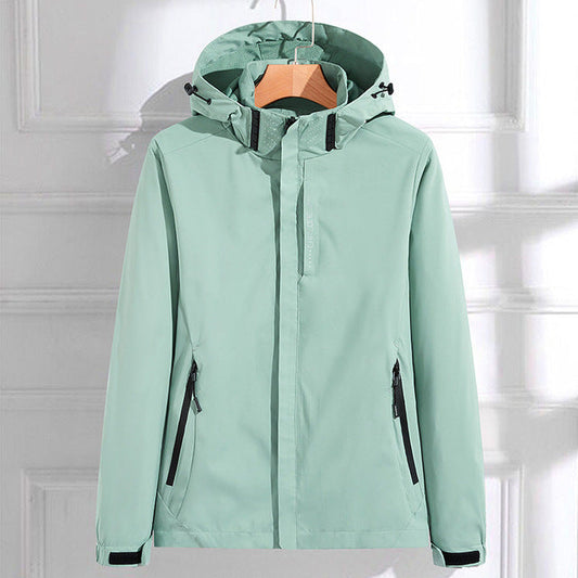 Chaqueta impermeable elegante e informal con capucha para mujer | Ideal para actividades al aire libre