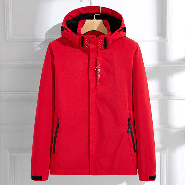 Chaqueta impermeable elegante e informal con capucha para mujer | Ideal para actividades al aire libre