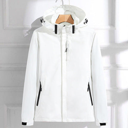 Chaqueta impermeable elegante e informal con capucha para mujer | Ideal para actividades al aire libre