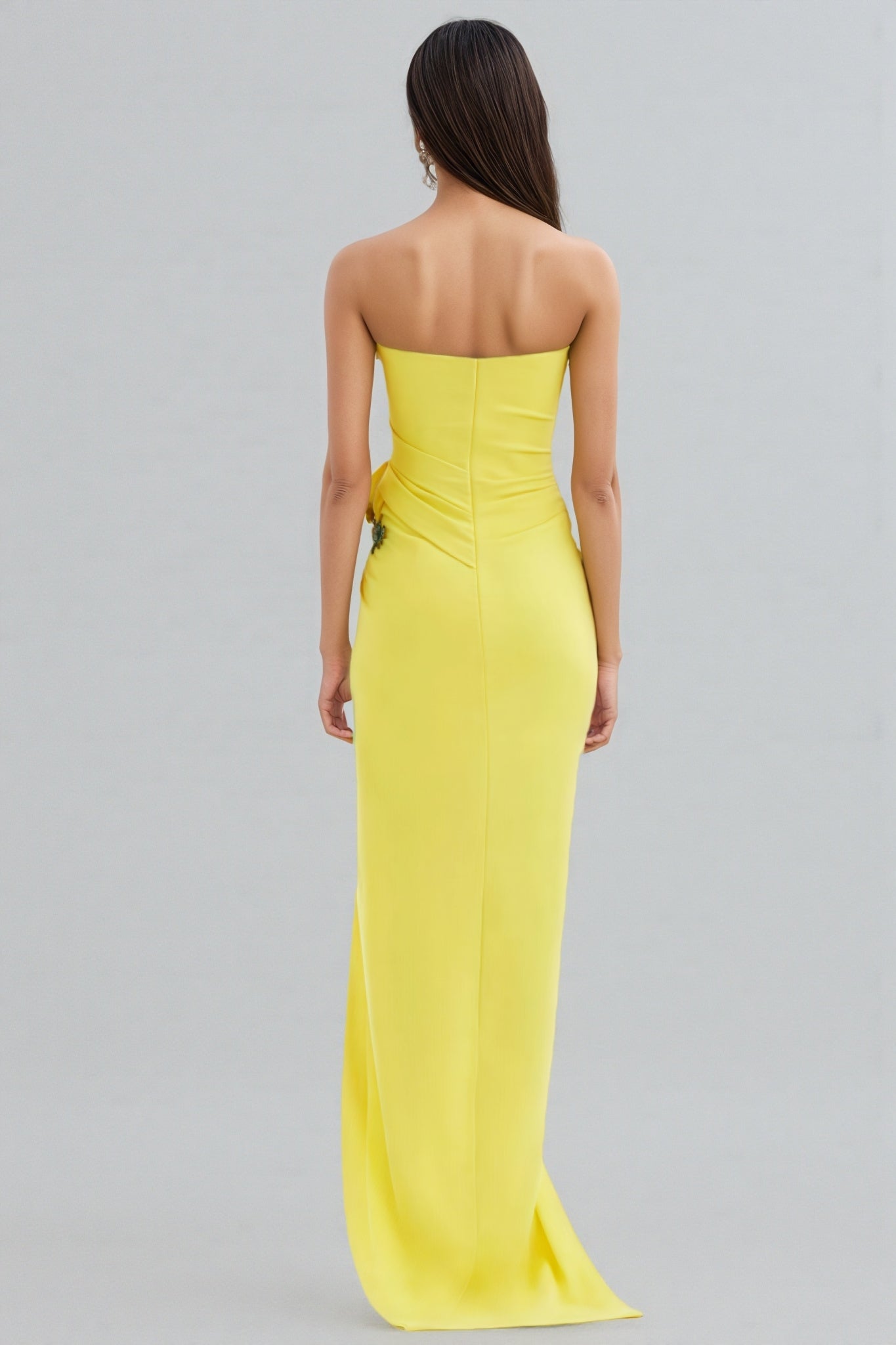 Lure 3D Flower Split Midi Dress