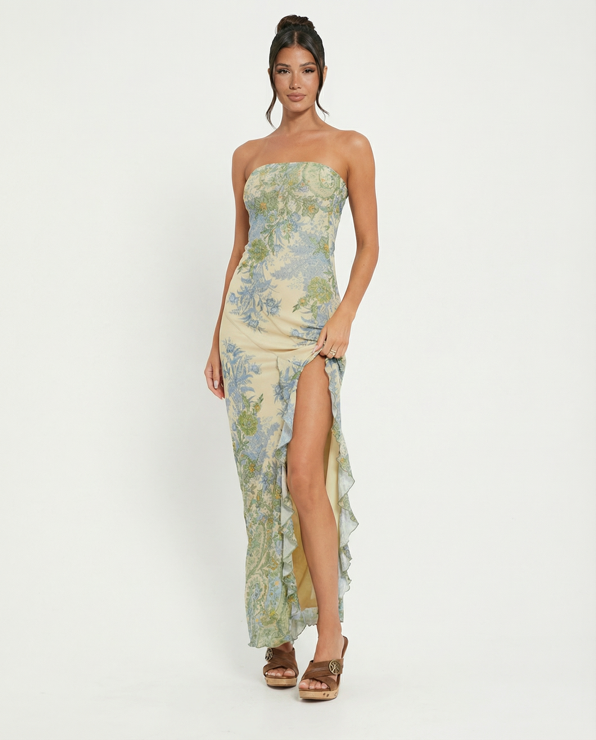 Vivienne Paisley Bandeau Maxi Dress