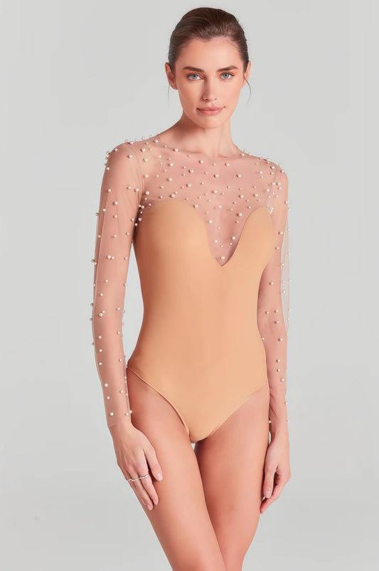 Quinlane Long Sleeve Inner Bubble Bead Jumpsuit