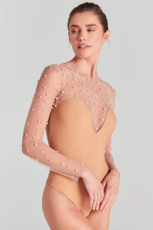 Quinlane Long Sleeve Inner Bubble Bead Jumpsuit