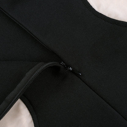 Strappy Sleeveless Mesh Midi Bandage Dress