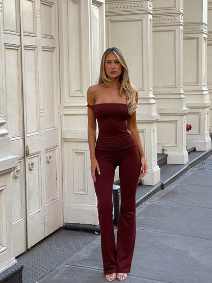 POSEY JUMPSUIT DARK MAUVE
