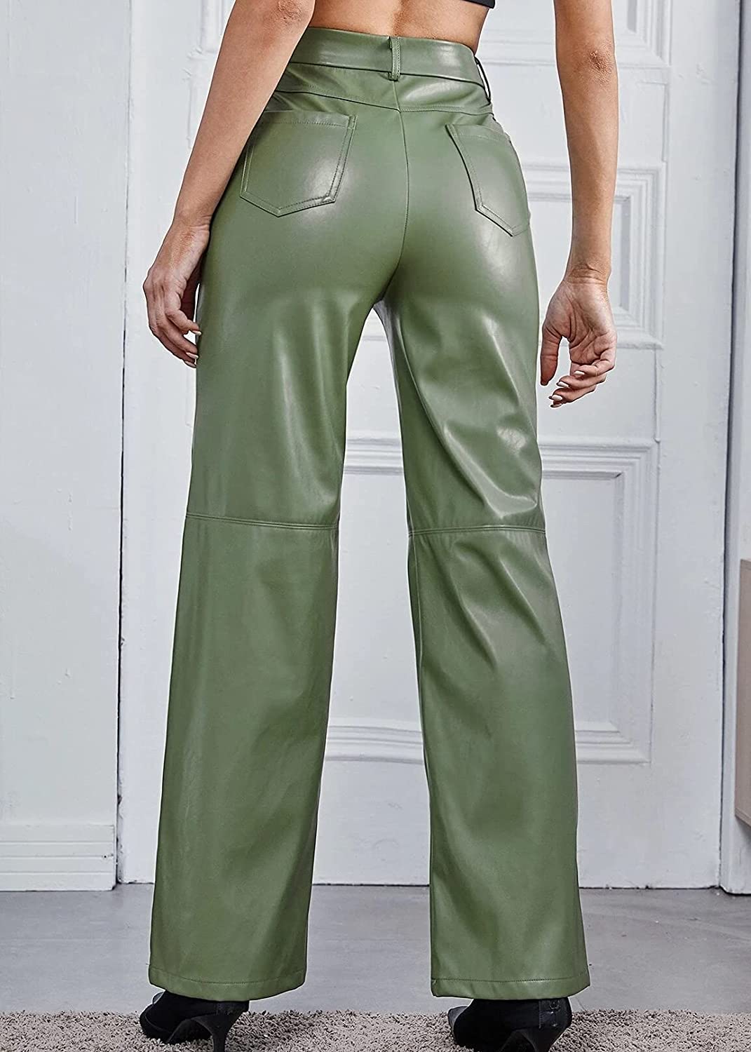 DressBetty - PU Leather High Waist Pants