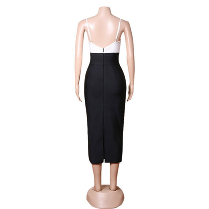 Strappy Sleeveless Midi Cut Out Bandage Dress PZL3010