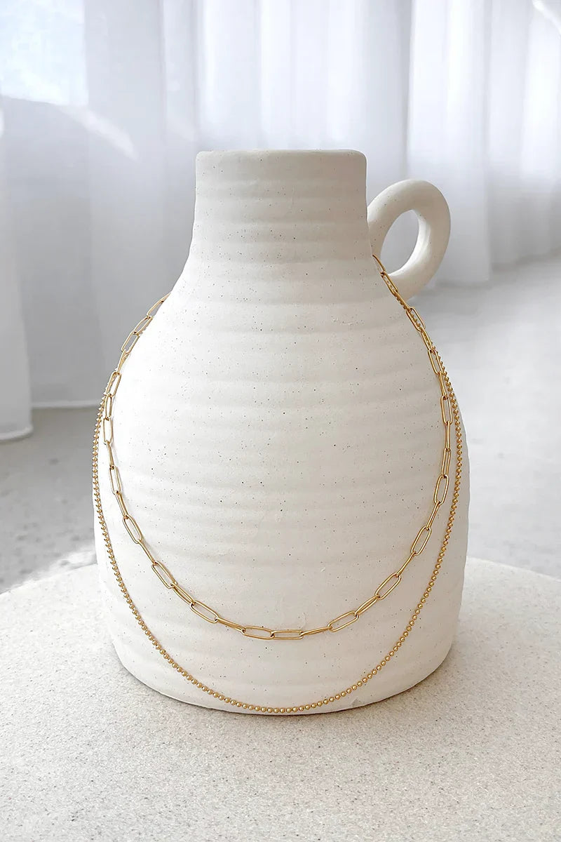 Conjunto de collar de cadena Dani - Oro