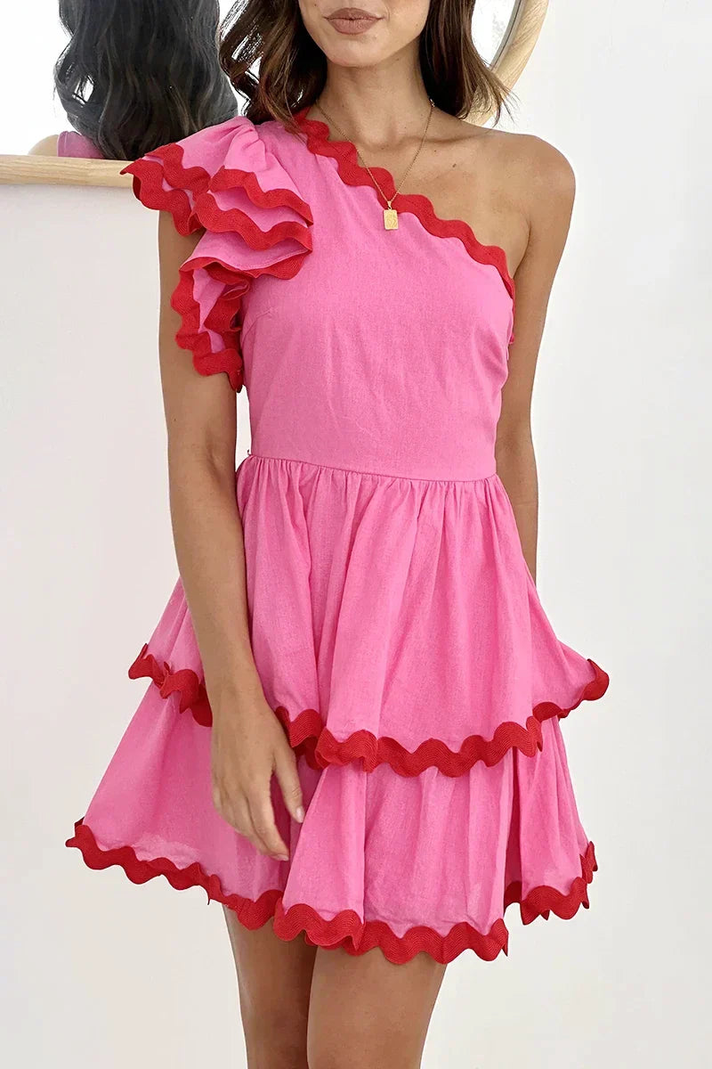 Minivestido Daisuke - Rosa/Rojo