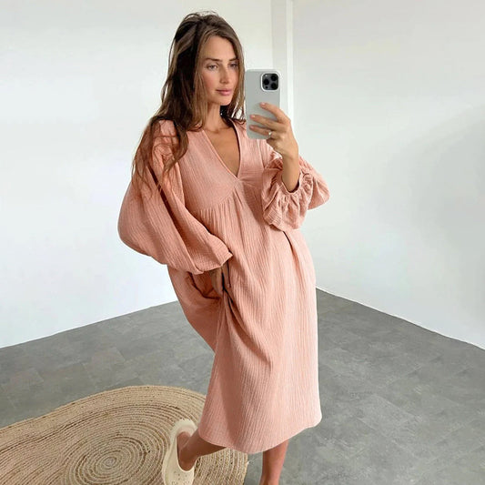 Emma - Vestido Largo - Casual - Estilo Moderno y Ligero - Ideal para Primavera