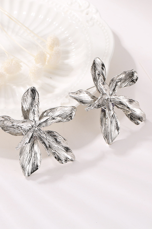 Large Floral Drop Earrings