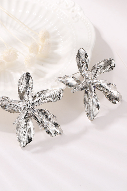 Large Floral Drop Earrings