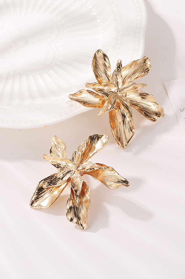 Large Floral Drop Earrings