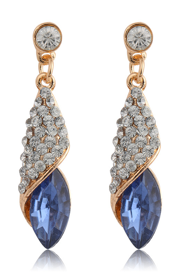 Dangle Earrings with Crystal Accents