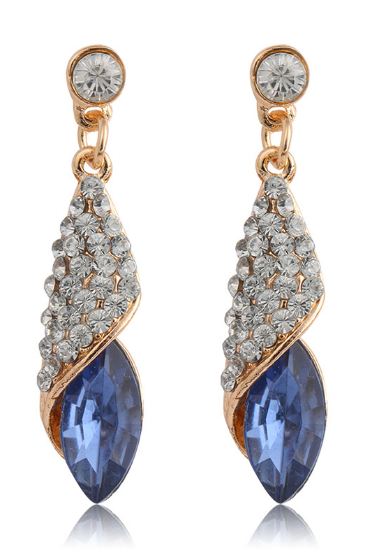 Dangle Earrings with Crystal Accents