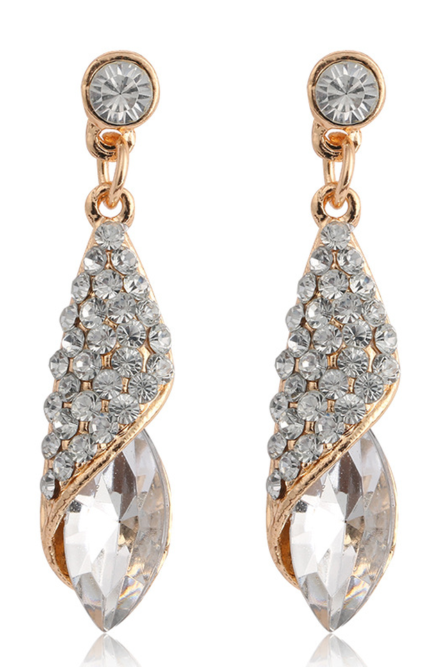 Dangle Earrings with Crystal Accents
