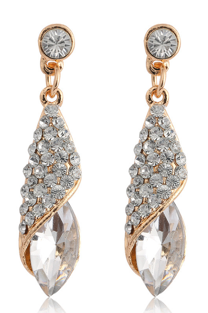 Dangle Earrings with Crystal Accents