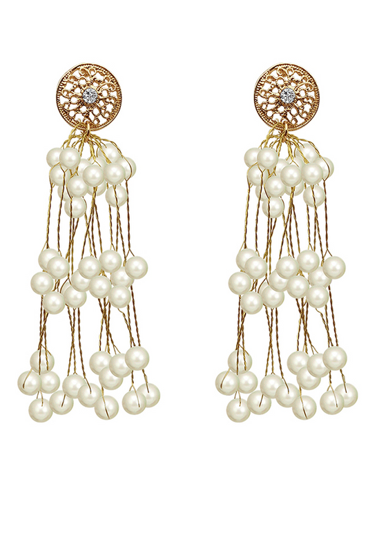 Pearl Drop Pendant Earrings