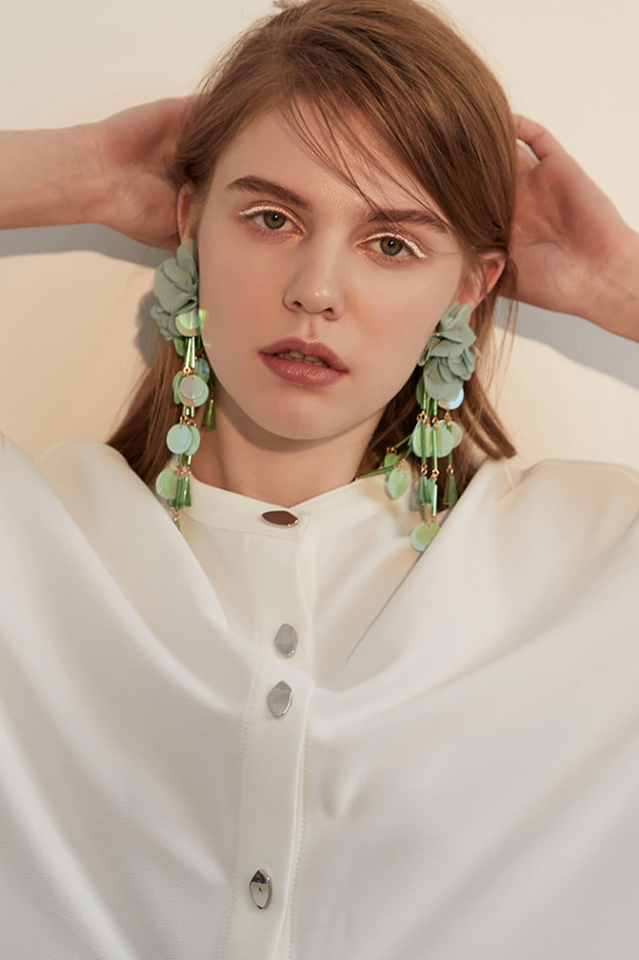 Sequin Flower Earrings