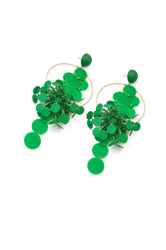 Tassel Earrings with Sequins