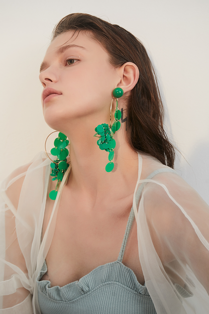 Tassel Earrings with Sequins
