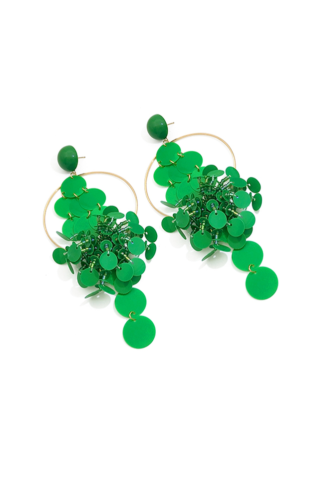 Tassel Earrings with Sequins
