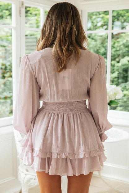 V Neck Summer Mini Dress
