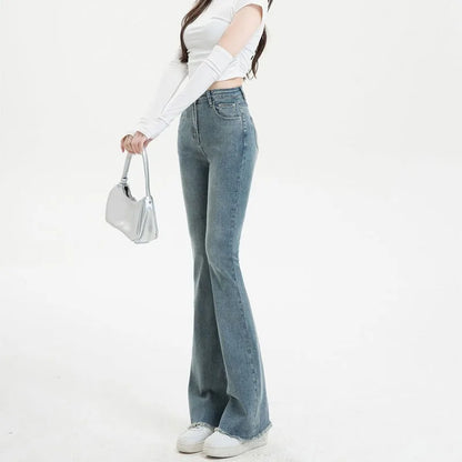 Flare Office Lady High Waist Wide Leg Jeans