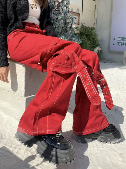 Vintage Red Halloween Pants