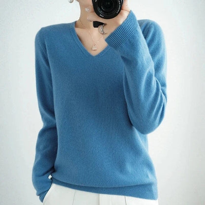 Pandora - Suéter de cuello en V - Casual - Estilo atemporal - Ideal para el invierno