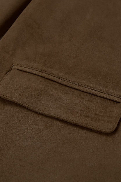 Retro Brown Suede Blazer